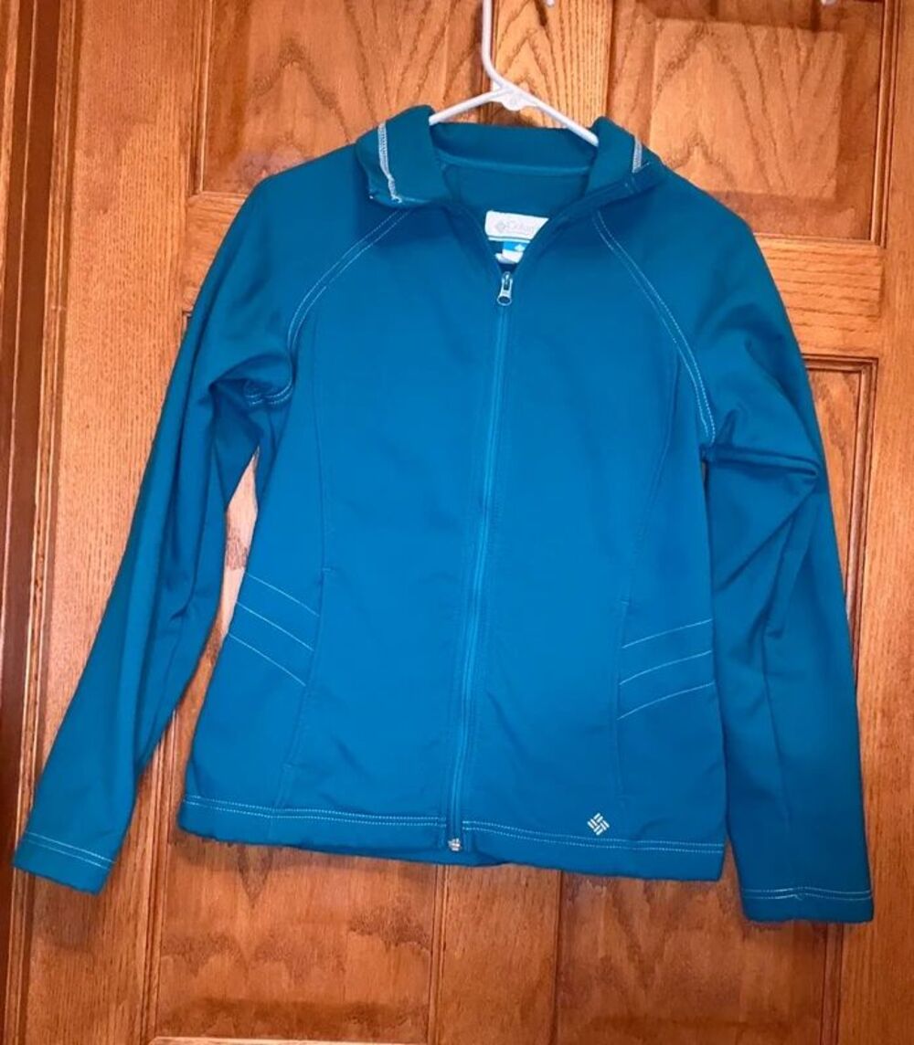 Columbia Sportswear Omni-Shield teal blue fleece jacket size Small